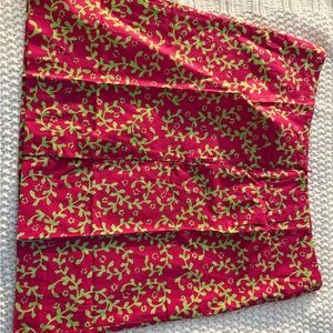 Vibrant Pink and Green A-Line Skirt